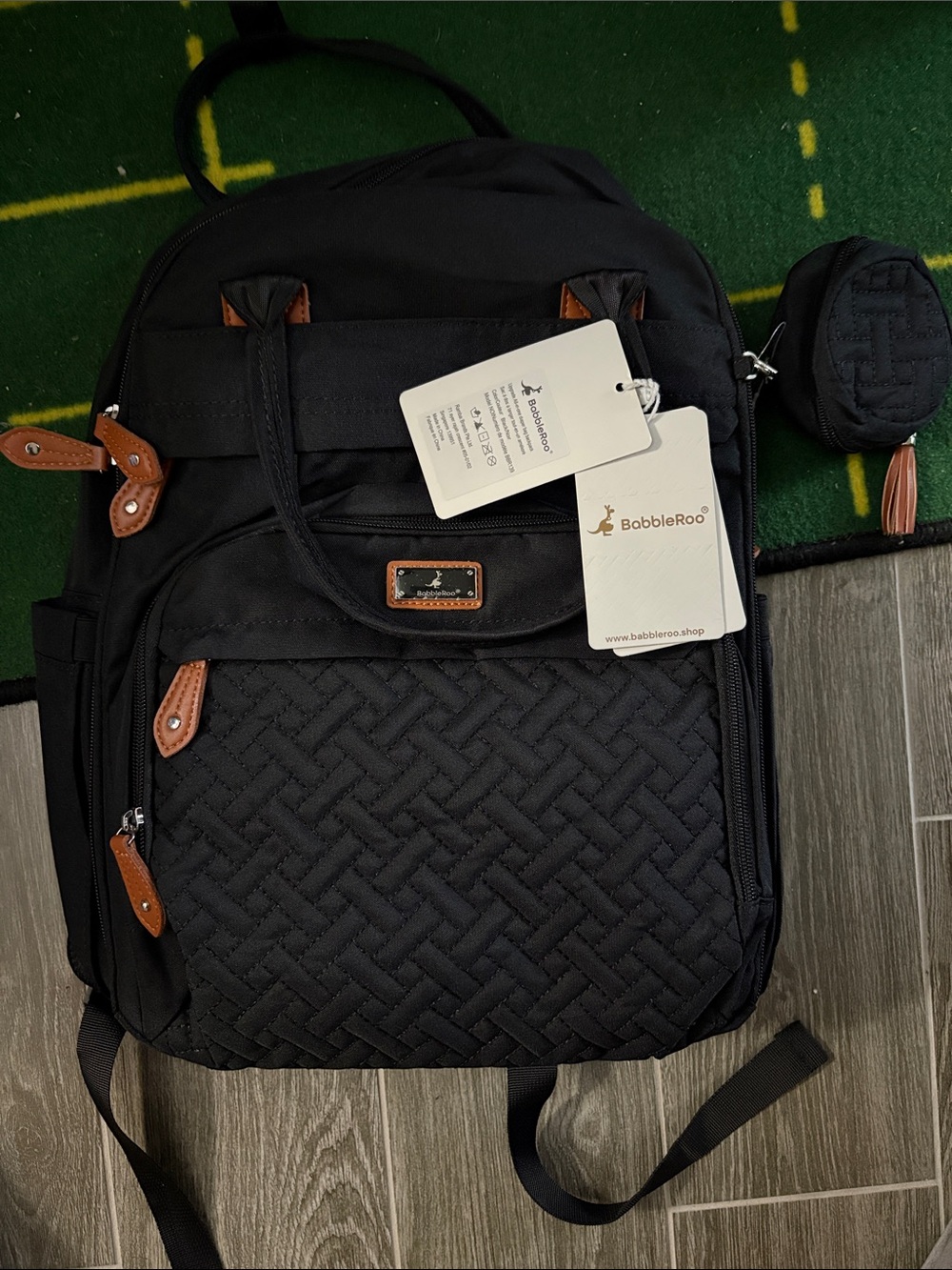 BobbleRoo All in One Diaper Backpack Black